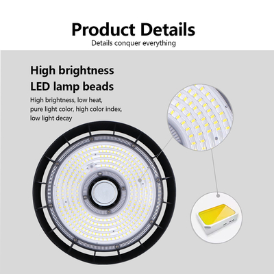 High Bay LED Light Factory Price 160lm/w LED Workshop IP65 Power Adjustable UFO LED High Bay Light